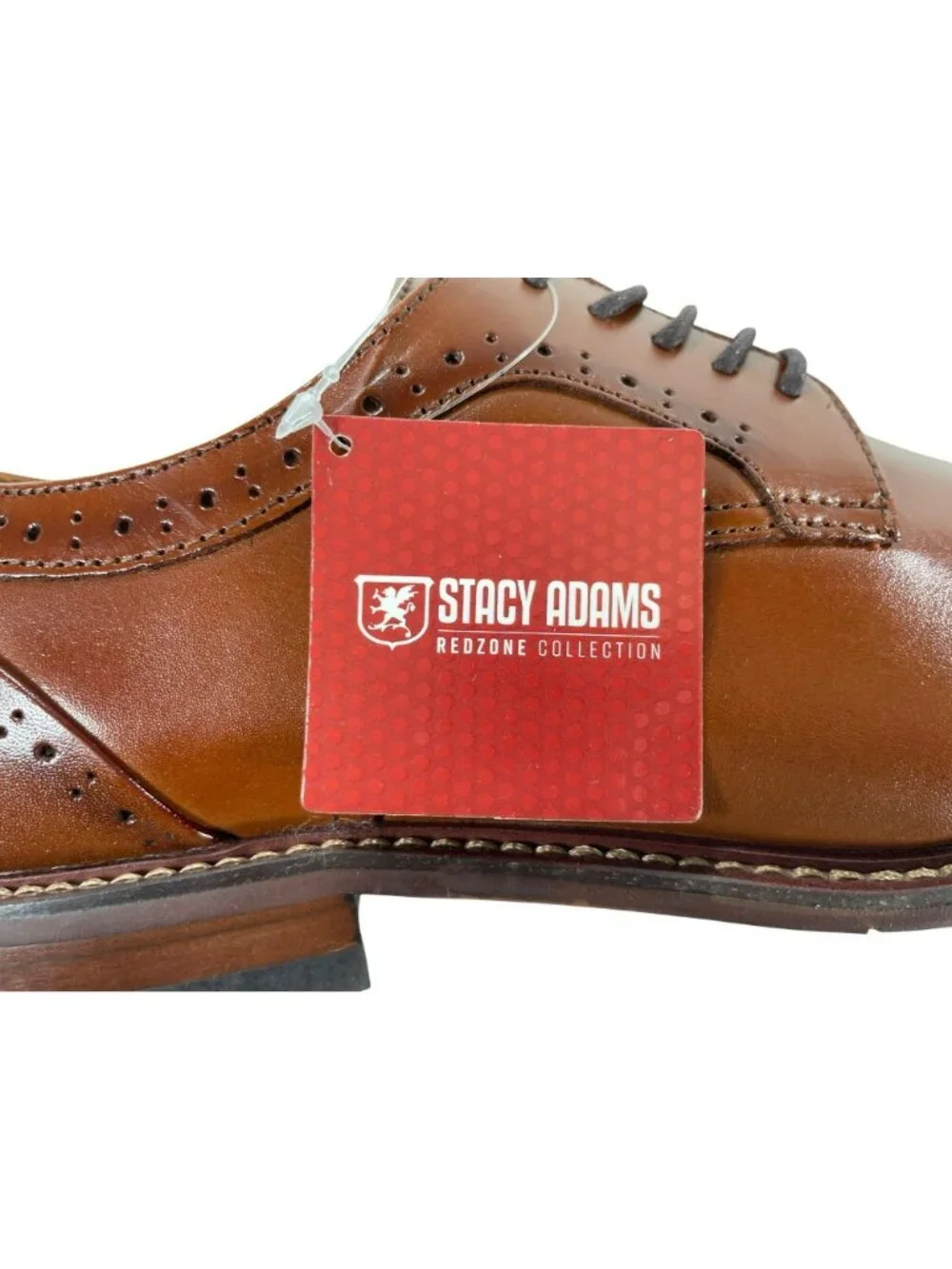 Stacy Adams Maddox Cognac Leather Cap Toe Oxford Dress Shoes Men's Size 10M NEW